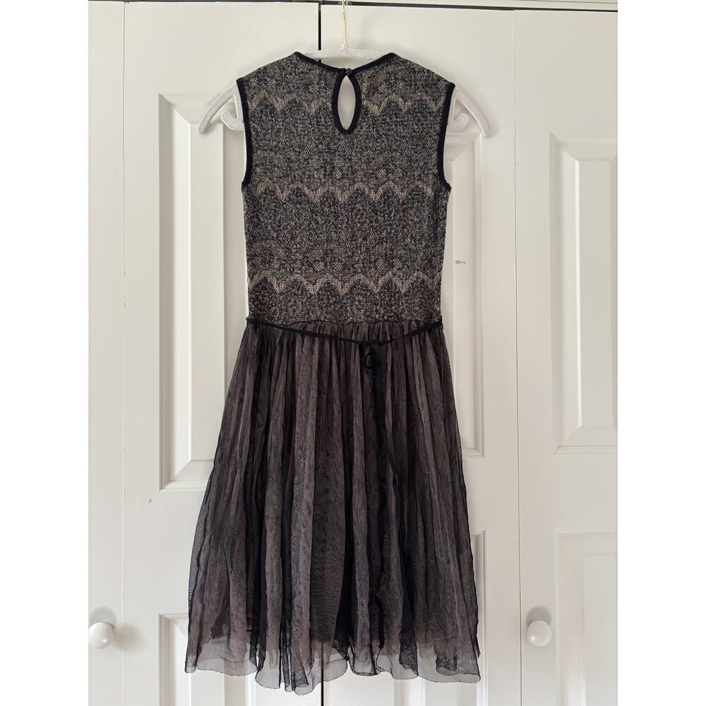 Weston Wear XS Sheer Black Tulle Midi Dress - Picture 9 of 10